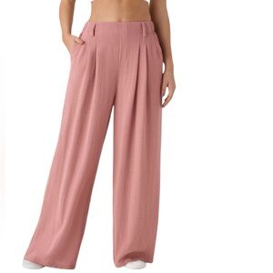 Pink Wide Leg Pants